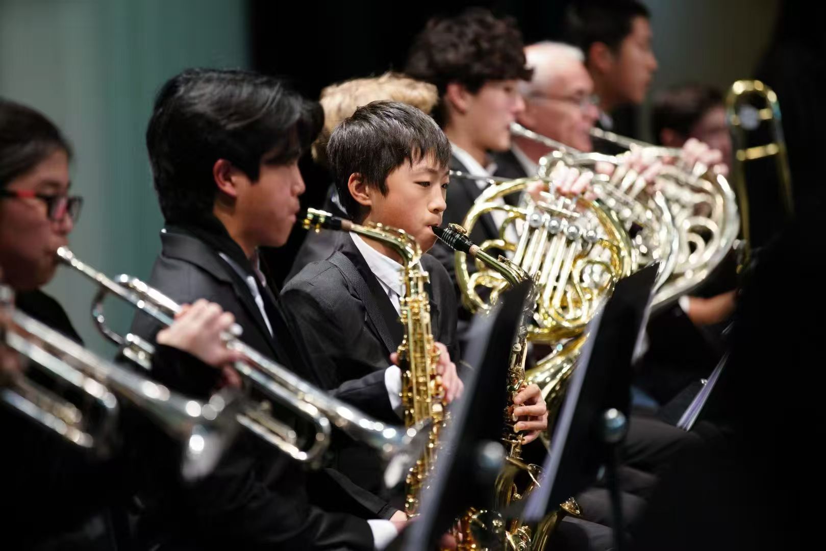 AmeriCal wind musicians performing in concert